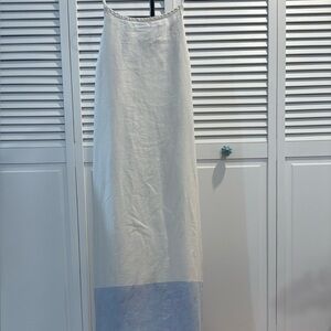 C&C California White and Blue Maxi Dress